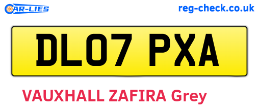 DL07PXA are the vehicle registration plates.