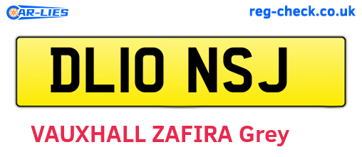 DL10NSJ are the vehicle registration plates.