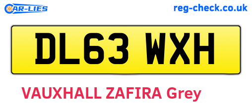 DL63WXH are the vehicle registration plates.