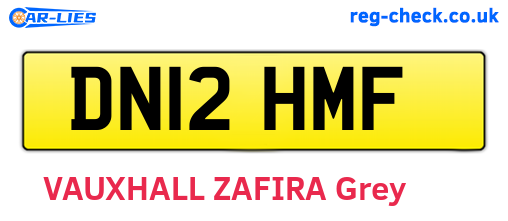 DN12HMF are the vehicle registration plates.
