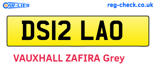 DS12LAO are the vehicle registration plates.