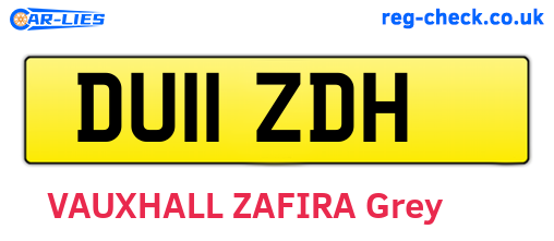 DU11ZDH are the vehicle registration plates.