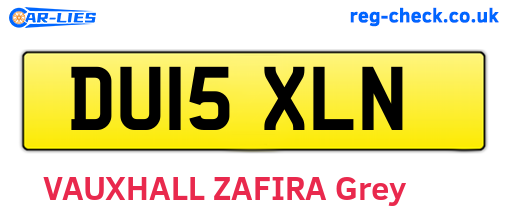 DU15XLN are the vehicle registration plates.