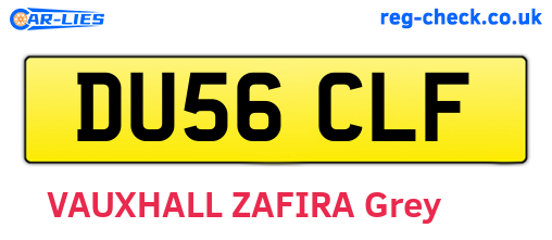 DU56CLF are the vehicle registration plates.