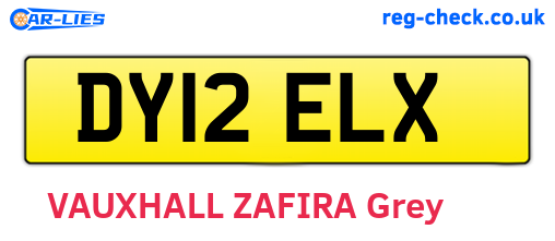 DY12ELX are the vehicle registration plates.