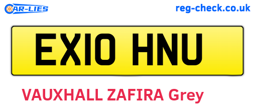 EX10HNU are the vehicle registration plates.