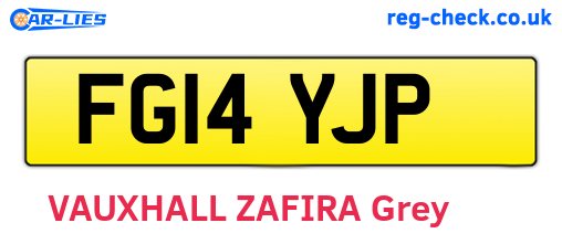 FG14YJP are the vehicle registration plates.