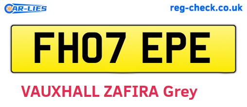 FH07EPE are the vehicle registration plates.