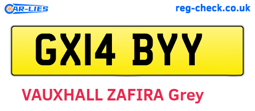 GX14BYY are the vehicle registration plates.