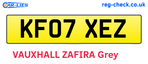 KF07XEZ are the vehicle registration plates.