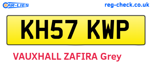 KH57KWP are the vehicle registration plates.