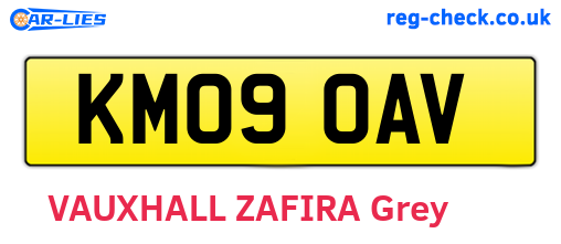 KM09OAV are the vehicle registration plates.