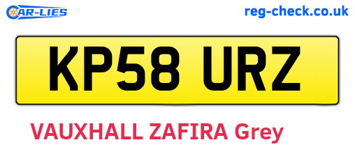 KP58URZ are the vehicle registration plates.
