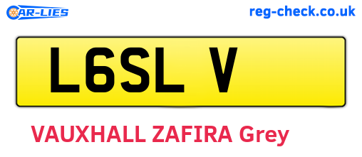 L6SLV are the vehicle registration plates.