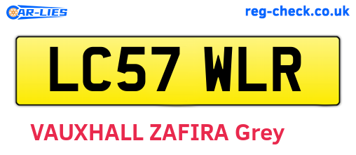 LC57WLR are the vehicle registration plates.