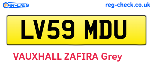 LV59MDU are the vehicle registration plates.