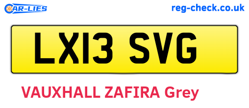 LX13SVG are the vehicle registration plates.