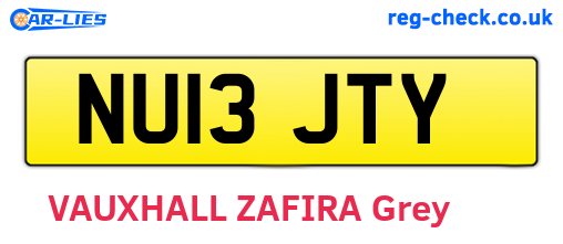 NU13JTY are the vehicle registration plates.