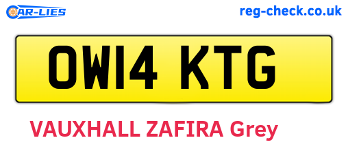 OW14KTG are the vehicle registration plates.