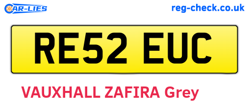 RE52EUC are the vehicle registration plates.