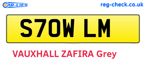 S70WLM are the vehicle registration plates.