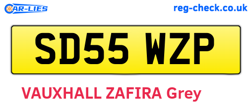 SD55WZP are the vehicle registration plates.