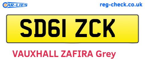 SD61ZCK are the vehicle registration plates.