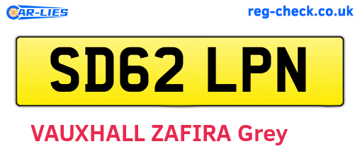 SD62LPN are the vehicle registration plates.