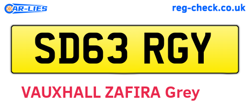 SD63RGY are the vehicle registration plates.