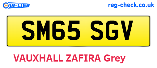SM65SGV are the vehicle registration plates.