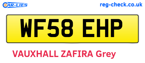 WF58EHP are the vehicle registration plates.