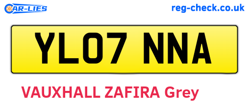 YL07NNA are the vehicle registration plates.