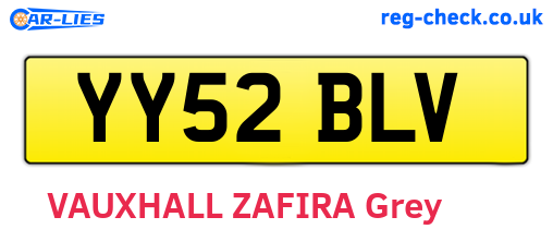 YY52BLV are the vehicle registration plates.