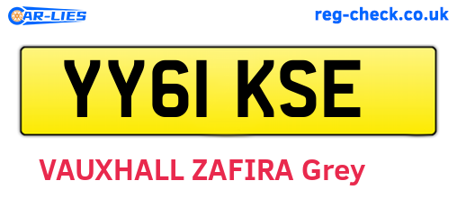 YY61KSE are the vehicle registration plates.