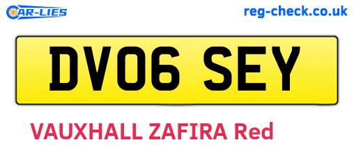 DV06SEY are the vehicle registration plates.