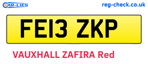 FE13ZKP are the vehicle registration plates.