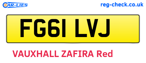 FG61LVJ are the vehicle registration plates.
