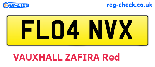 FL04NVX are the vehicle registration plates.