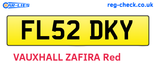 FL52DKY are the vehicle registration plates.