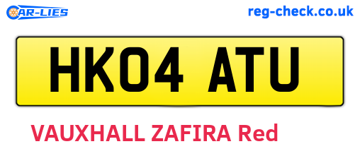 HK04ATU are the vehicle registration plates.