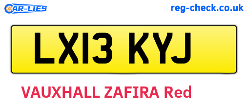 LX13KYJ are the vehicle registration plates.