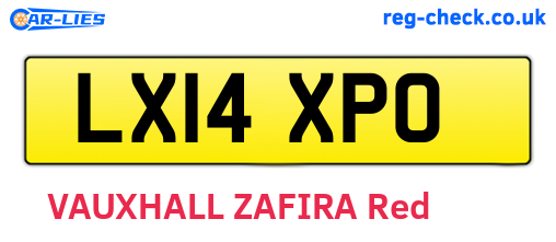 LX14XPO are the vehicle registration plates.