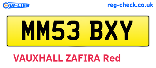 MM53BXY are the vehicle registration plates.