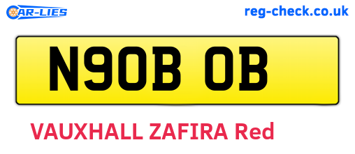 N90BOB are the vehicle registration plates.