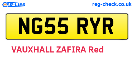 NG55RYR are the vehicle registration plates.