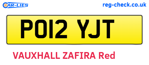 PO12YJT are the vehicle registration plates.