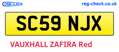 SC59NJX are the vehicle registration plates.