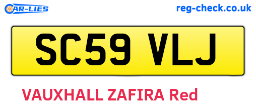 SC59VLJ are the vehicle registration plates.