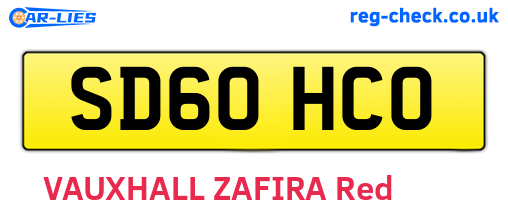 SD60HCO are the vehicle registration plates.