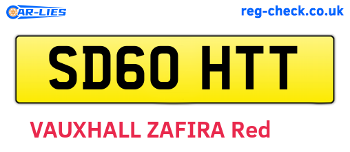 SD60HTT are the vehicle registration plates.